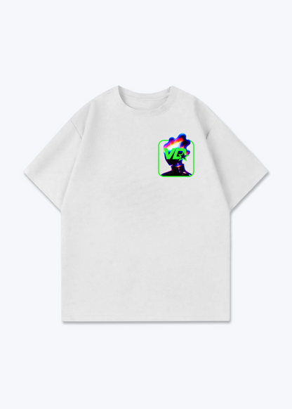 Vaud Galaxy Oversized T-Shirt - White Front (Designed)