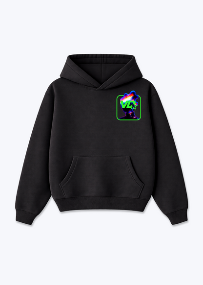 Vaud Galaxy Oversized Hoodie - Black Front (Designed)