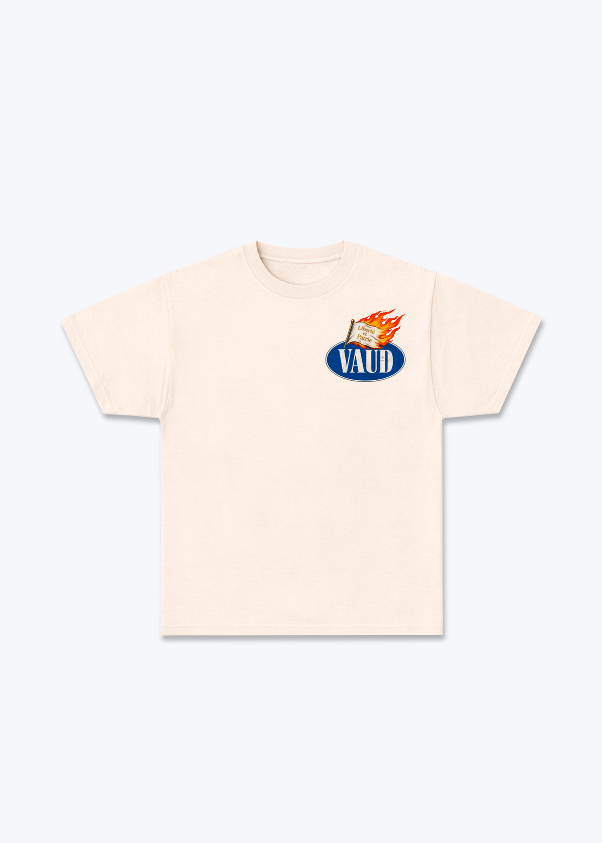 Vaud Liberte Baisc T-Shirt - Beige Front (Designed)