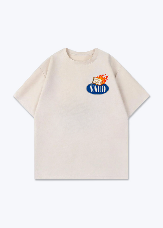 Vaud Liberte Oversized T-Shirt - Beige Front (Designed)