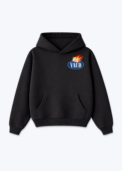 Vaud Liberte Oversized Hoodie - Black Front (Designed)