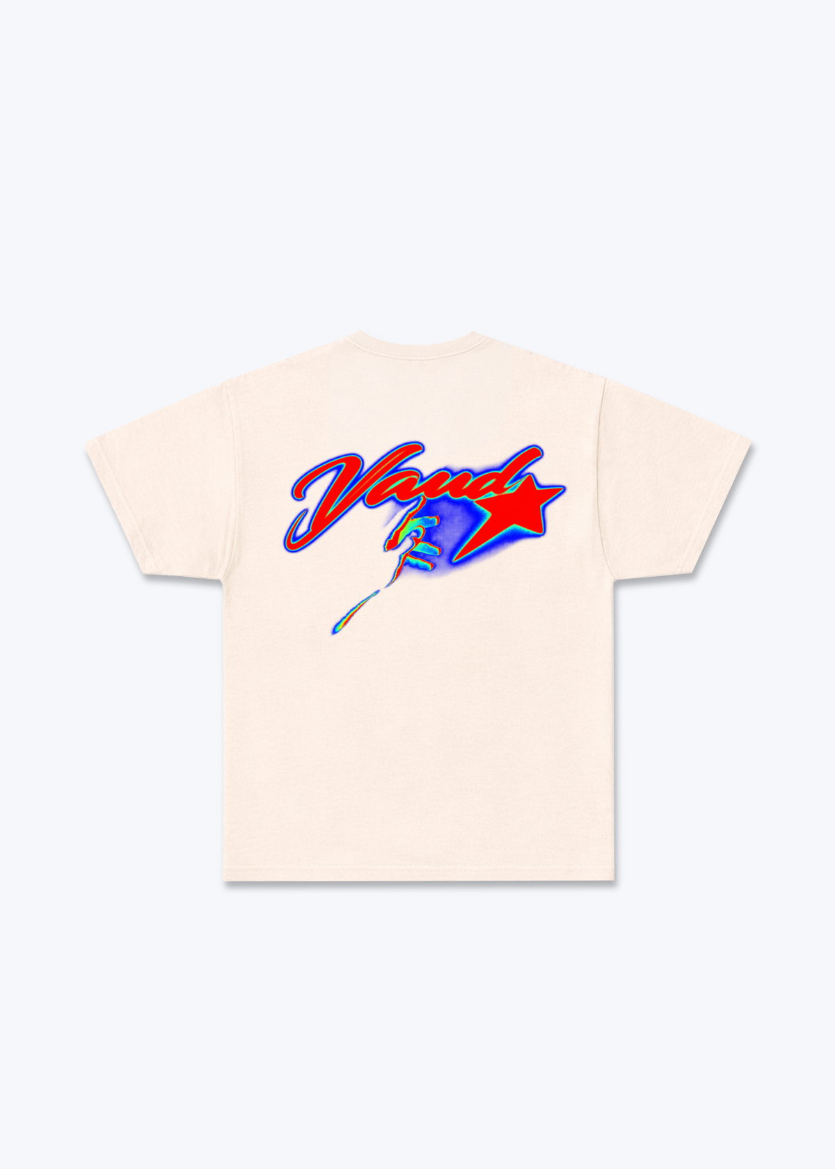 Vaud Star Basic T-Shirt - Beige Back (Designed)