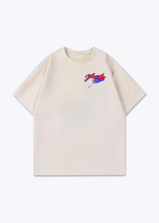 Vaud Star Oversized T-Shirt - Beige Front (Designed)