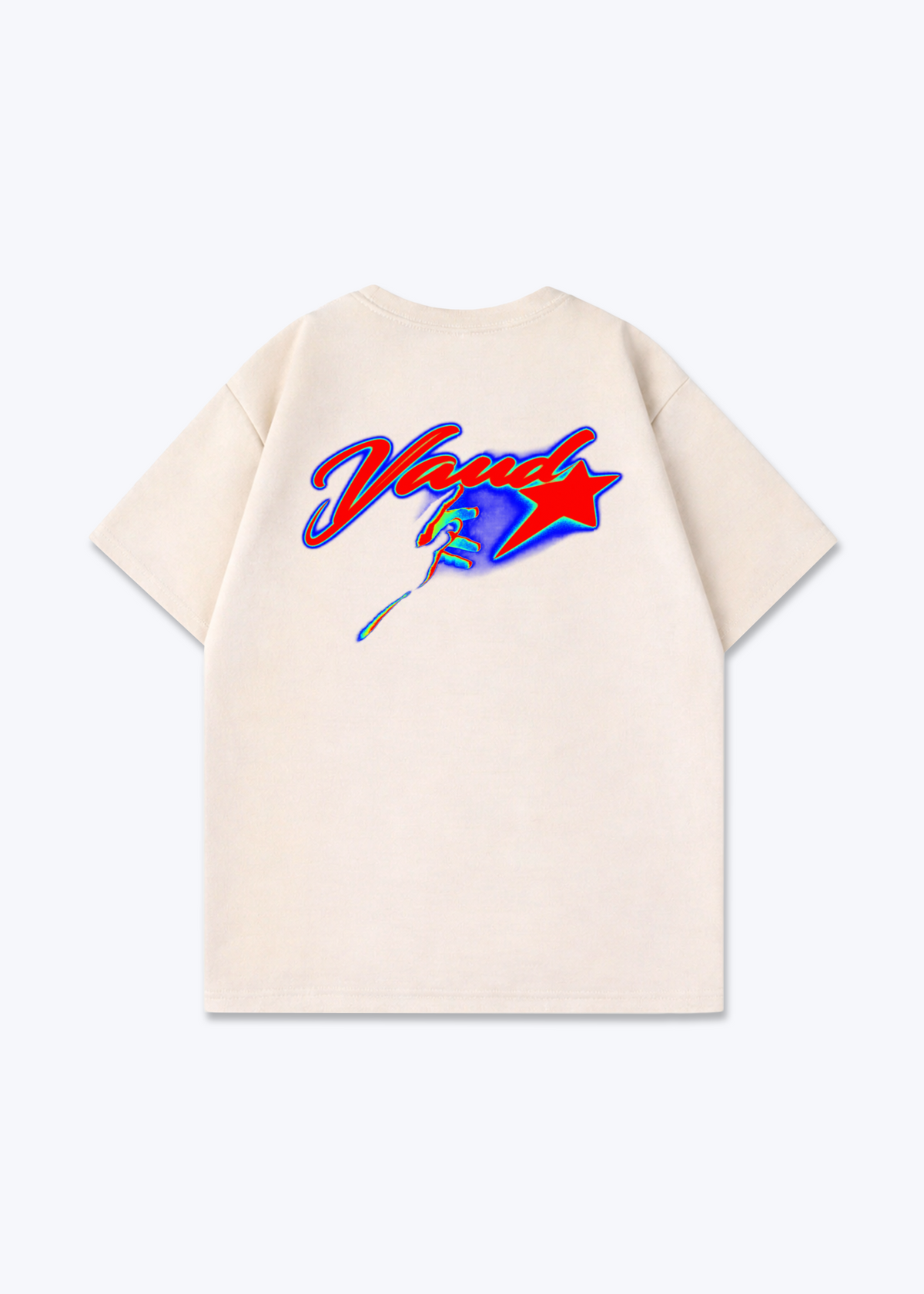 Vaud Star Oversized T-Shirt - Beige Back (Designed)