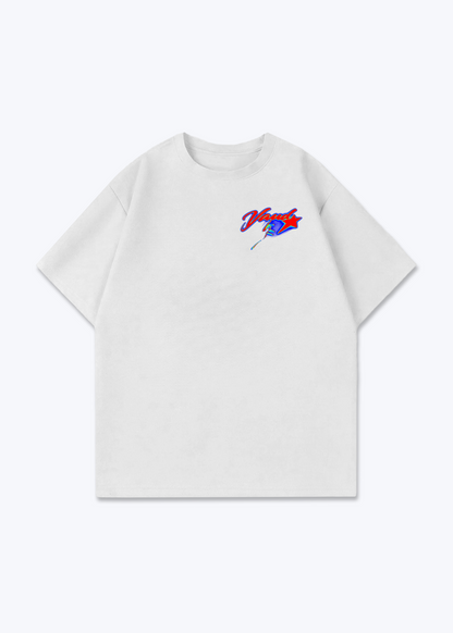 Vaud Star Oversized T-Shirt - White Front (Designed)