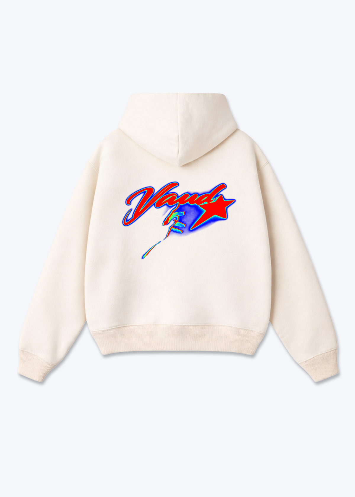Vaud Star Oversized Hoodie - Beige Back (Designed)