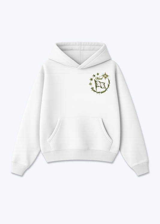 Vaud Flag Oversized Hoodie - White Front (Designed)