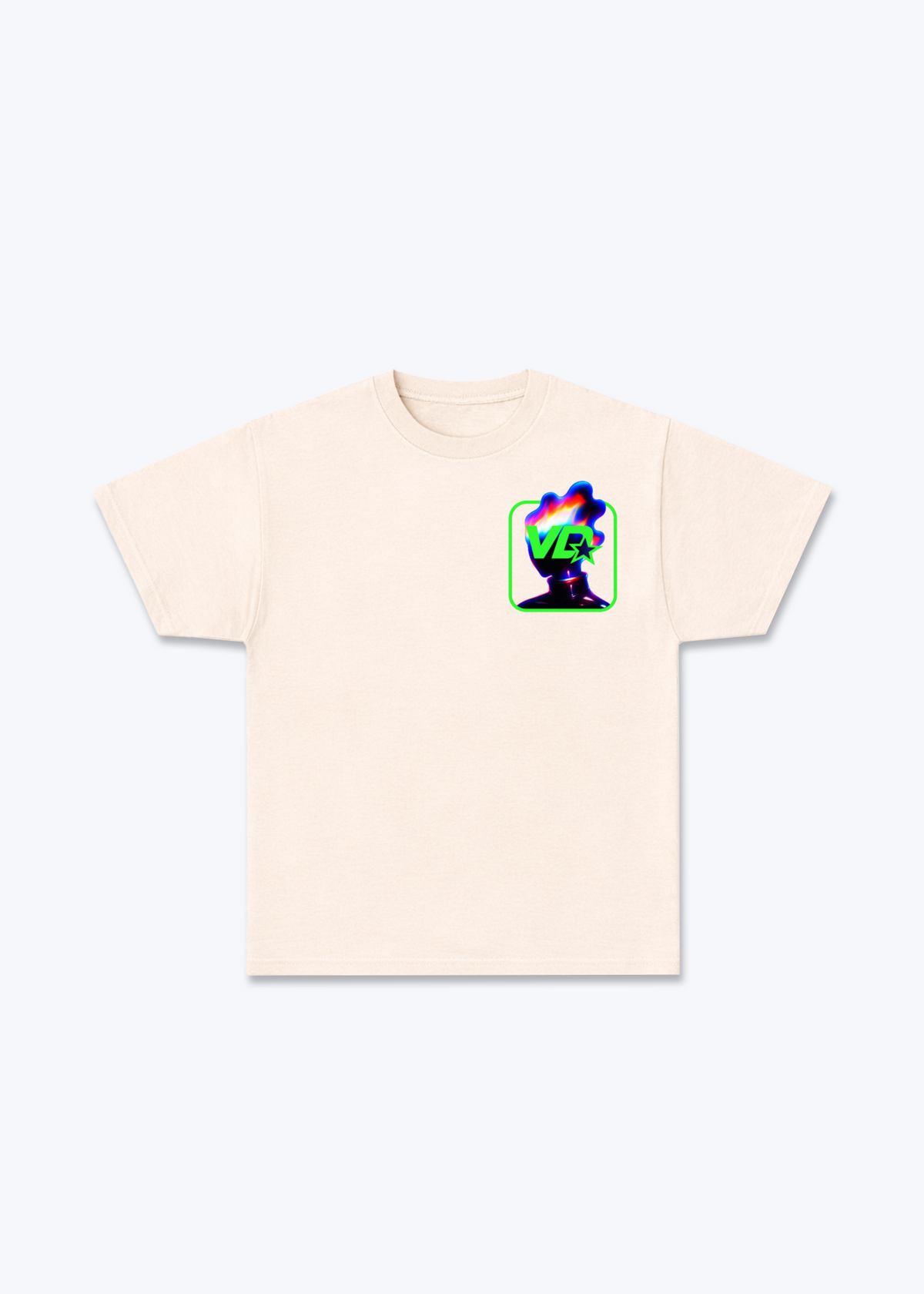 Vaud Galaxy Basic T-Shirt - Beige Front (Designed)