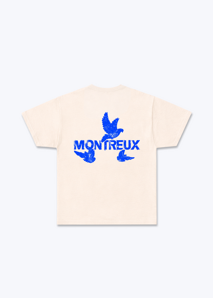 Vaud Birds Basic T-Shirt - Beige Back (Designed)
