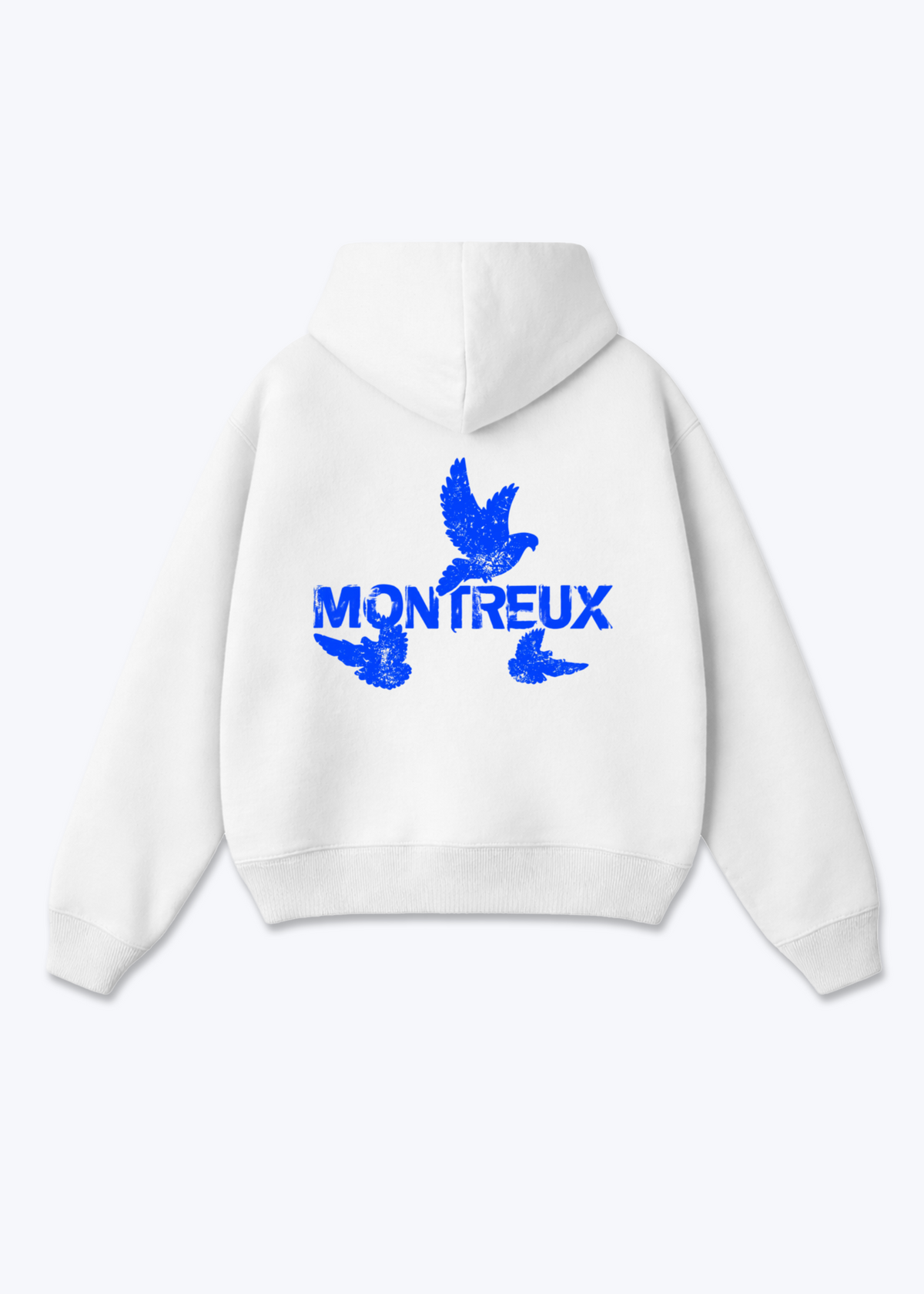 Vaud Birds Oversized Hoodie - White Back (Designed)