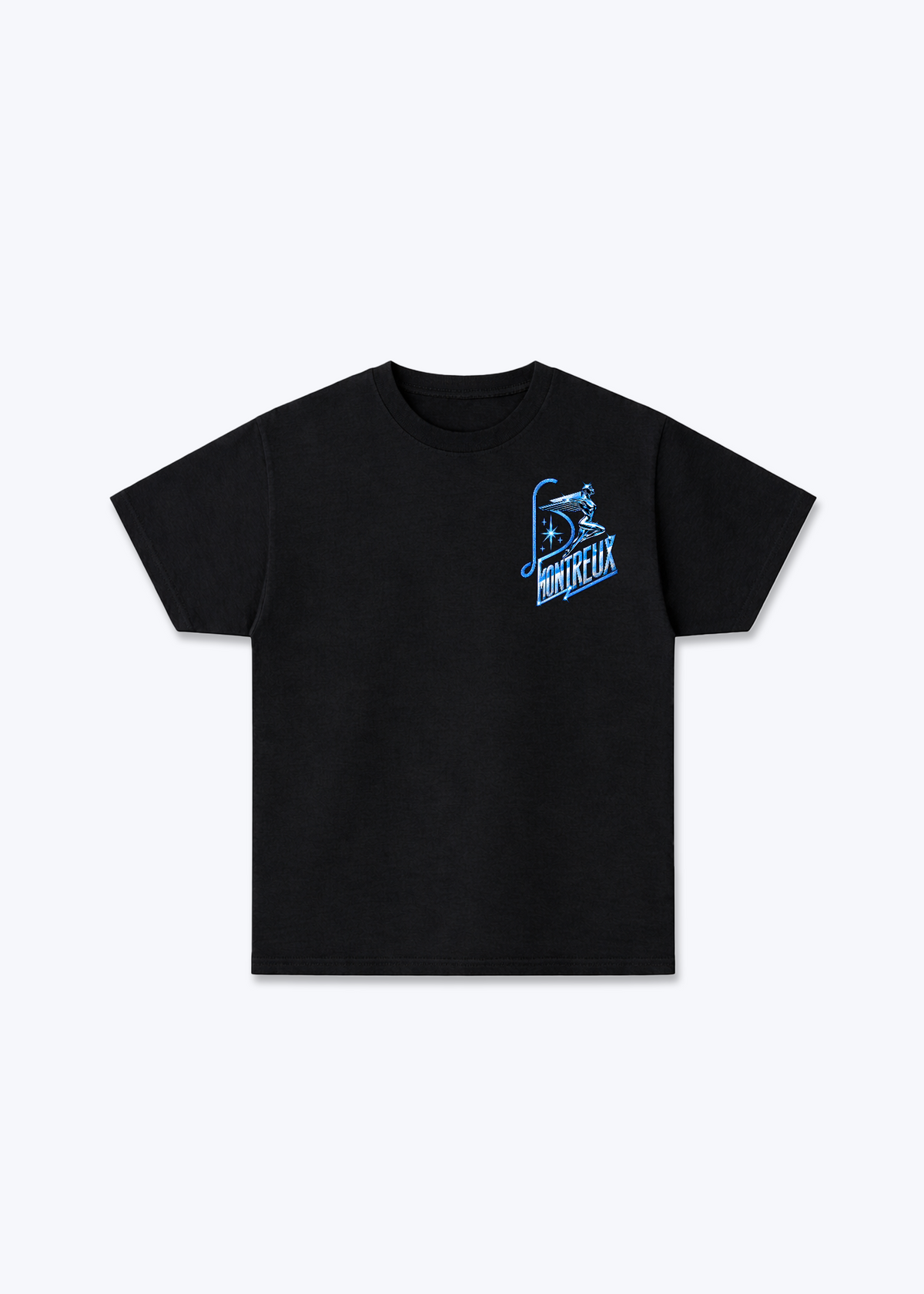 Vaud Montreux Basic T-Shirt - Black Front (Designed)