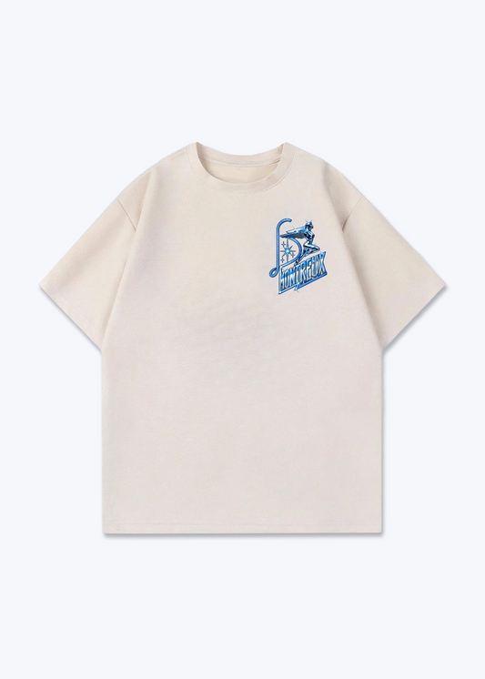 Vaud Montreux Oversized T-Shirt - Beige Front (Designed)
