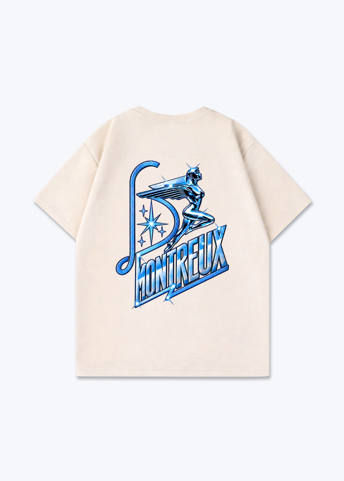 Vaud Montreux Oversized T-Shirt - Beige Back (Designed)