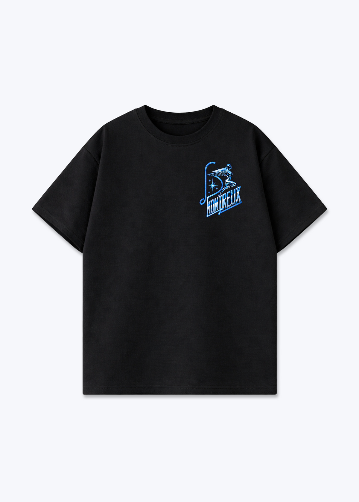 Vaud Montreux Oversized T-Shirt - Black Front (Designed)