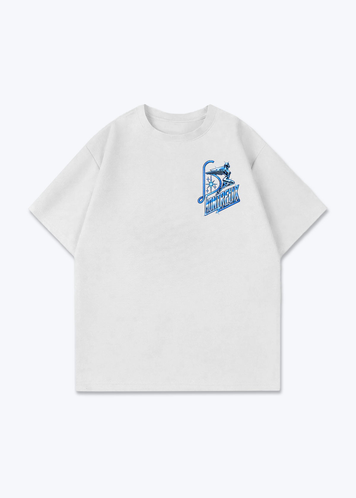 Vaud Montreux Oversized T-Shirt - White Front (Designed)
