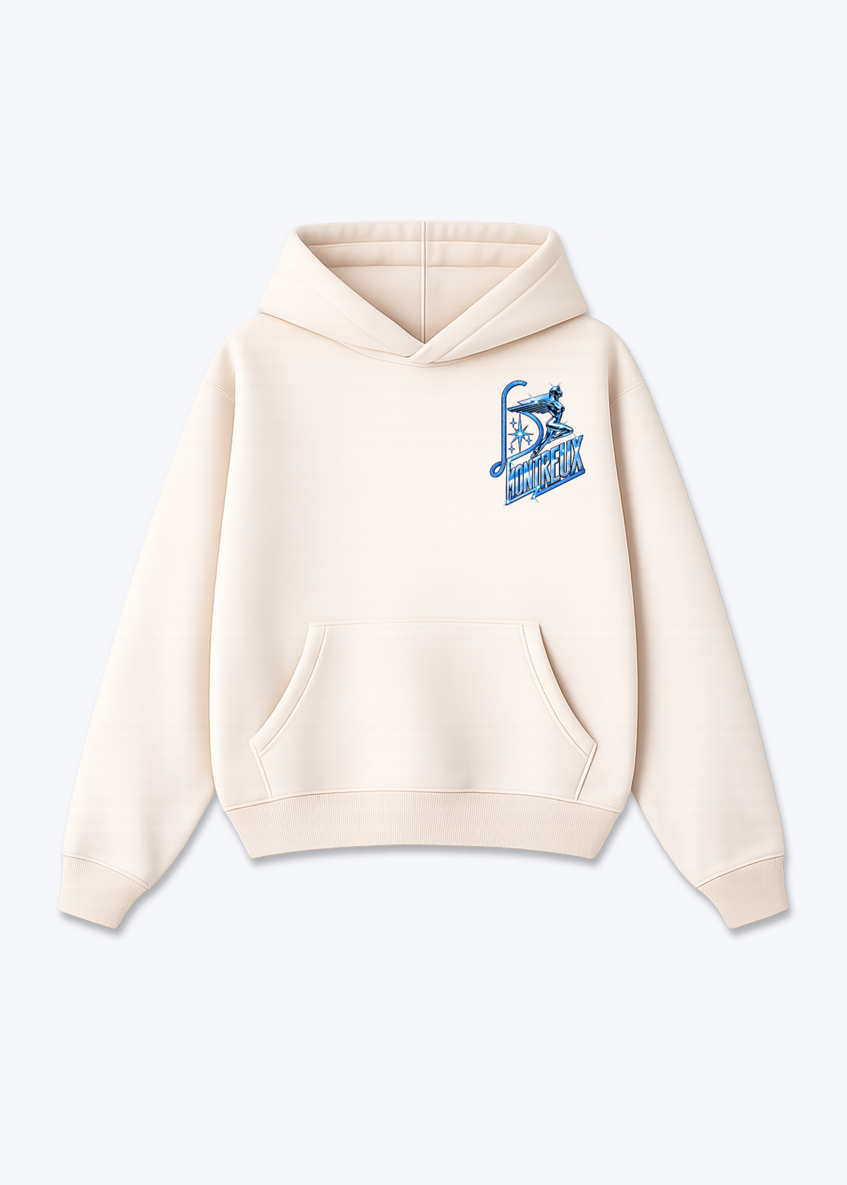 Vaud Montreux Oversized Hoodie - Beige Front (Designed)