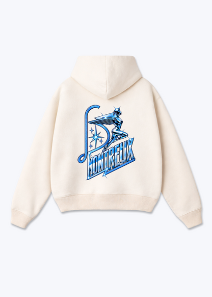 Vaud Montreux Oversized Hoodie - Beige Back (Designed)
