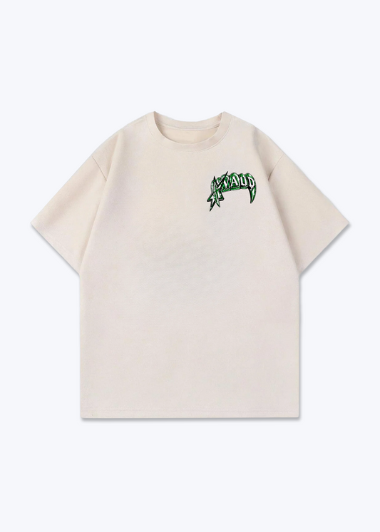 Vaud Vampire Oversized T-Shirt - Beige Front (Designed)
