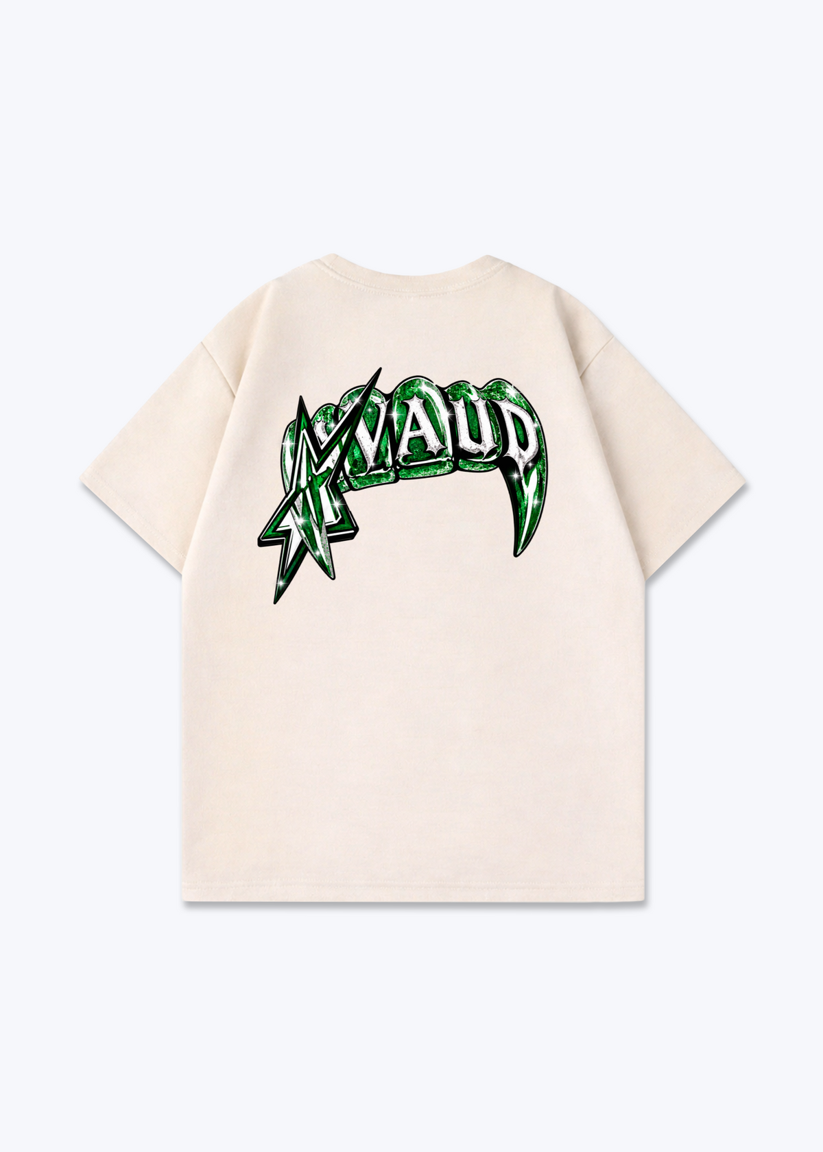 Vaud Vampire Oversized T-Shirt - Beige Back (Designed)