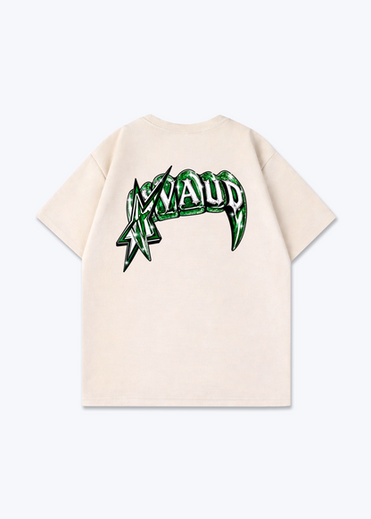 Vaud Vampire Oversized T-Shirt - Beige Back (Designed)