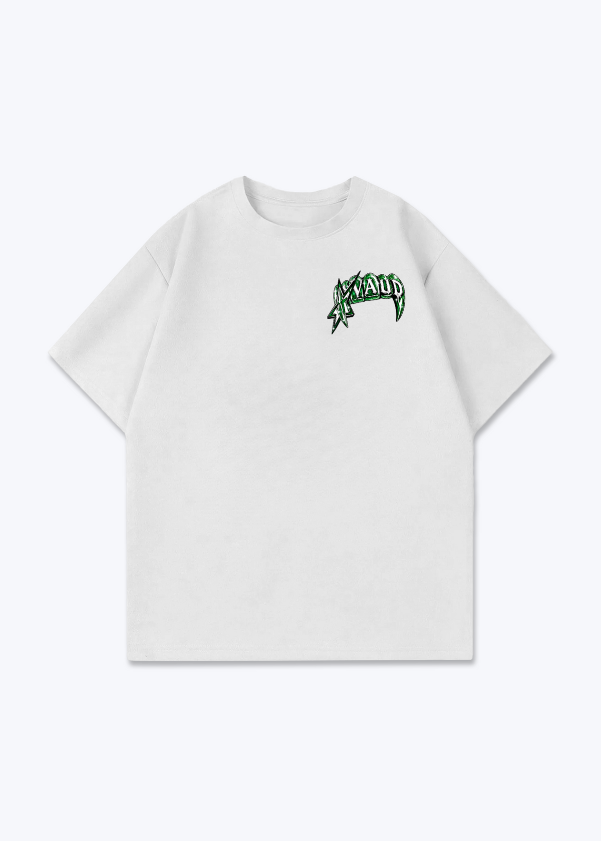 Vaud Vampire Oversized T-Shirt - White Front (Designed)