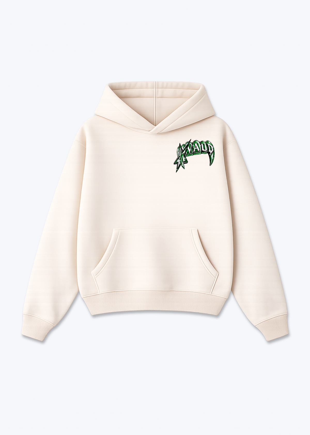Vaud Vampire Oversized Hoodie - Beige Front (Designed)