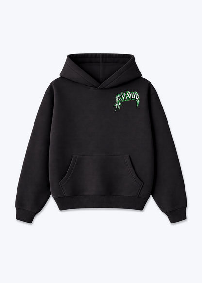 Vaud Vampire Oversized Hoodie - Black Front (Designed)