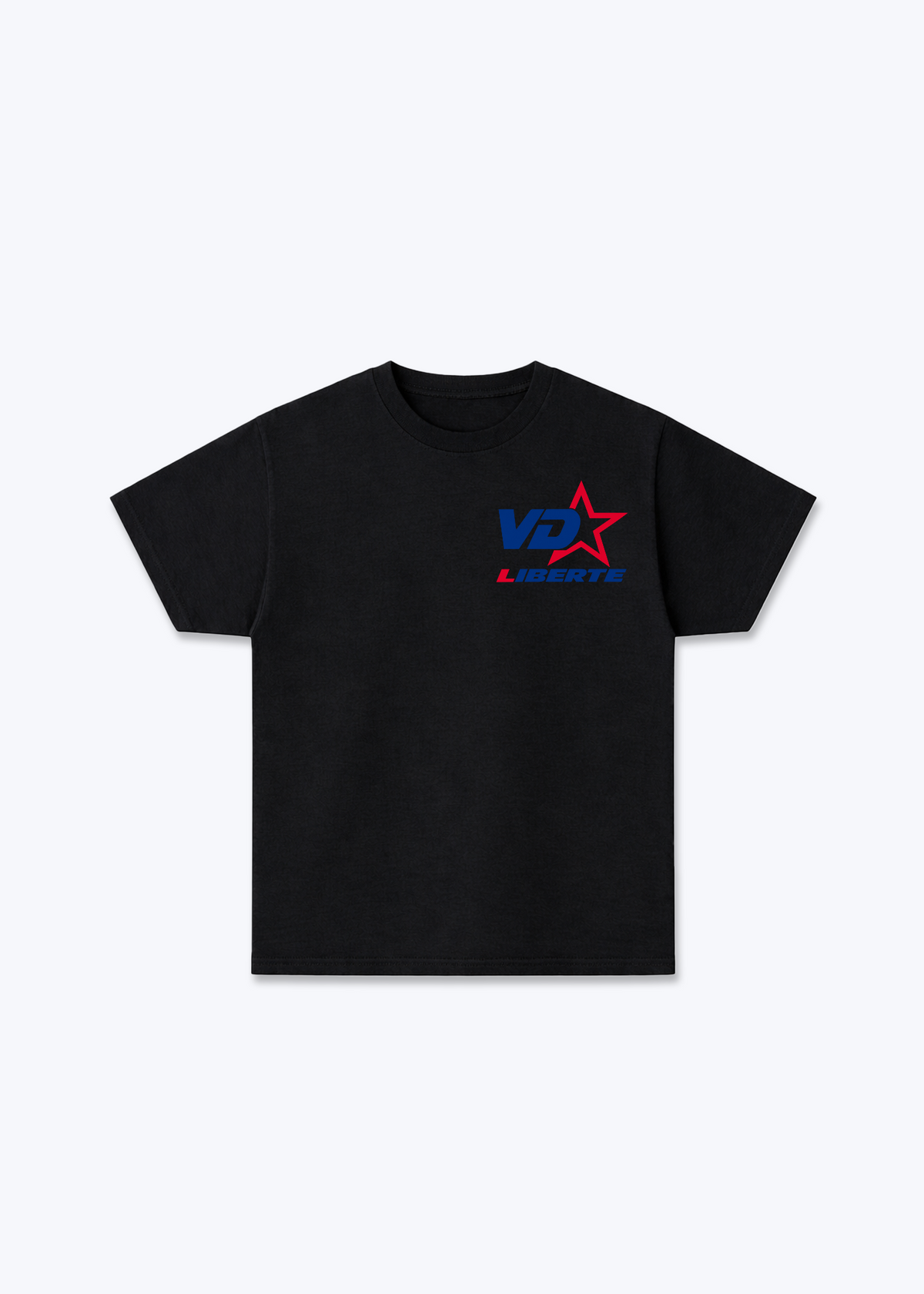 Vaud Icon Basic T-Shirt - Black Front (Designed)