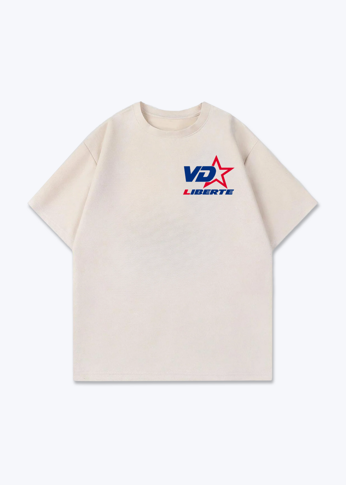 Vaud Icon Oversized T-Shirt - Beige Front (Designed)