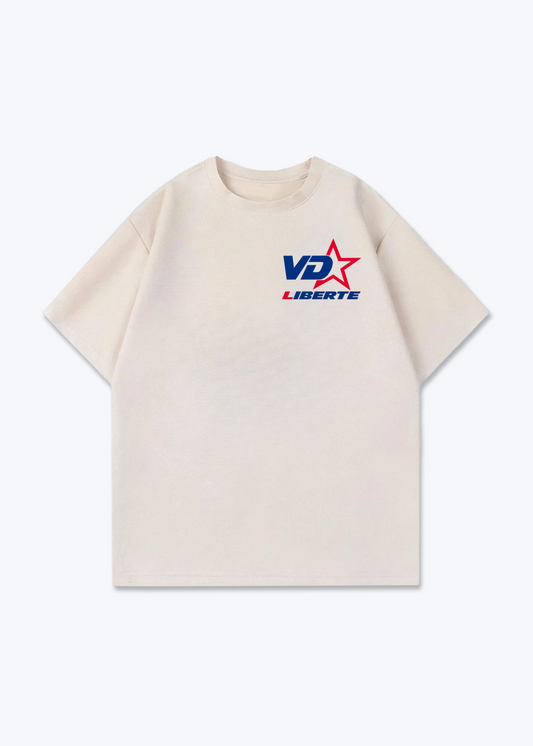 Vaud Icon Oversized T-Shirt - Beige Front (Designed)