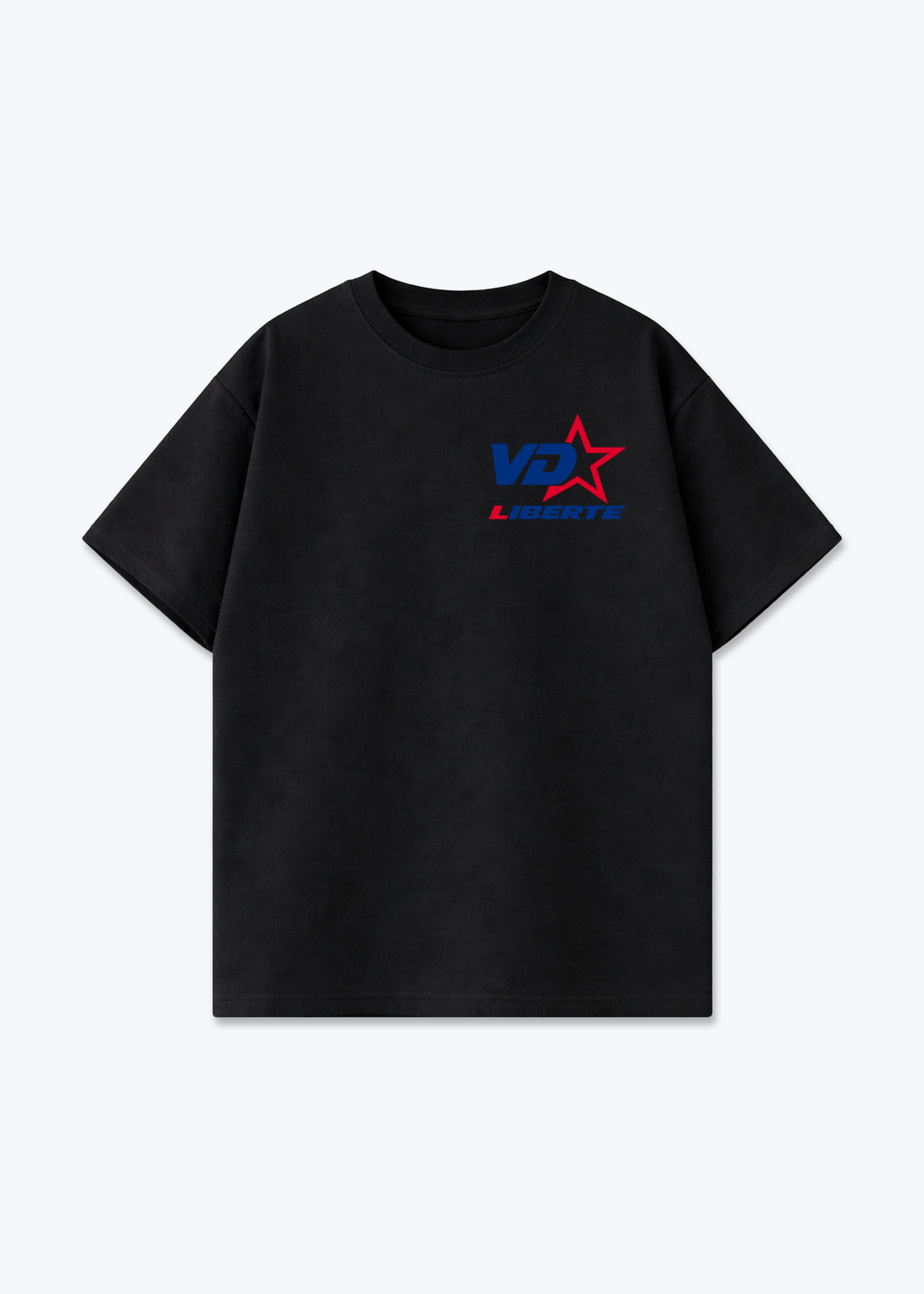 Vaud Icon Oversized T-Shirt - Black Front (Designed)