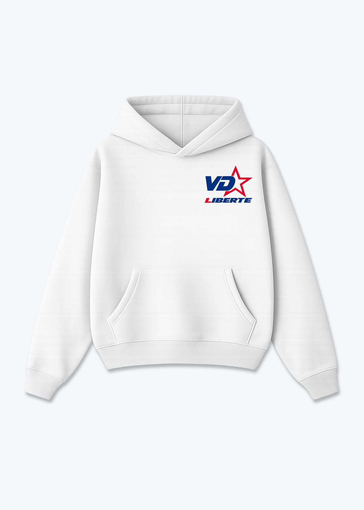 Vaud Icon Oversized Hoodie - White Front (Designed)