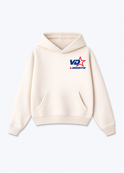 Vaud Icon Oversized Hoodie - Beige Front (Designed)