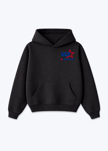 Vaud Icon Oversized Hoodie - Black Front (Designed)