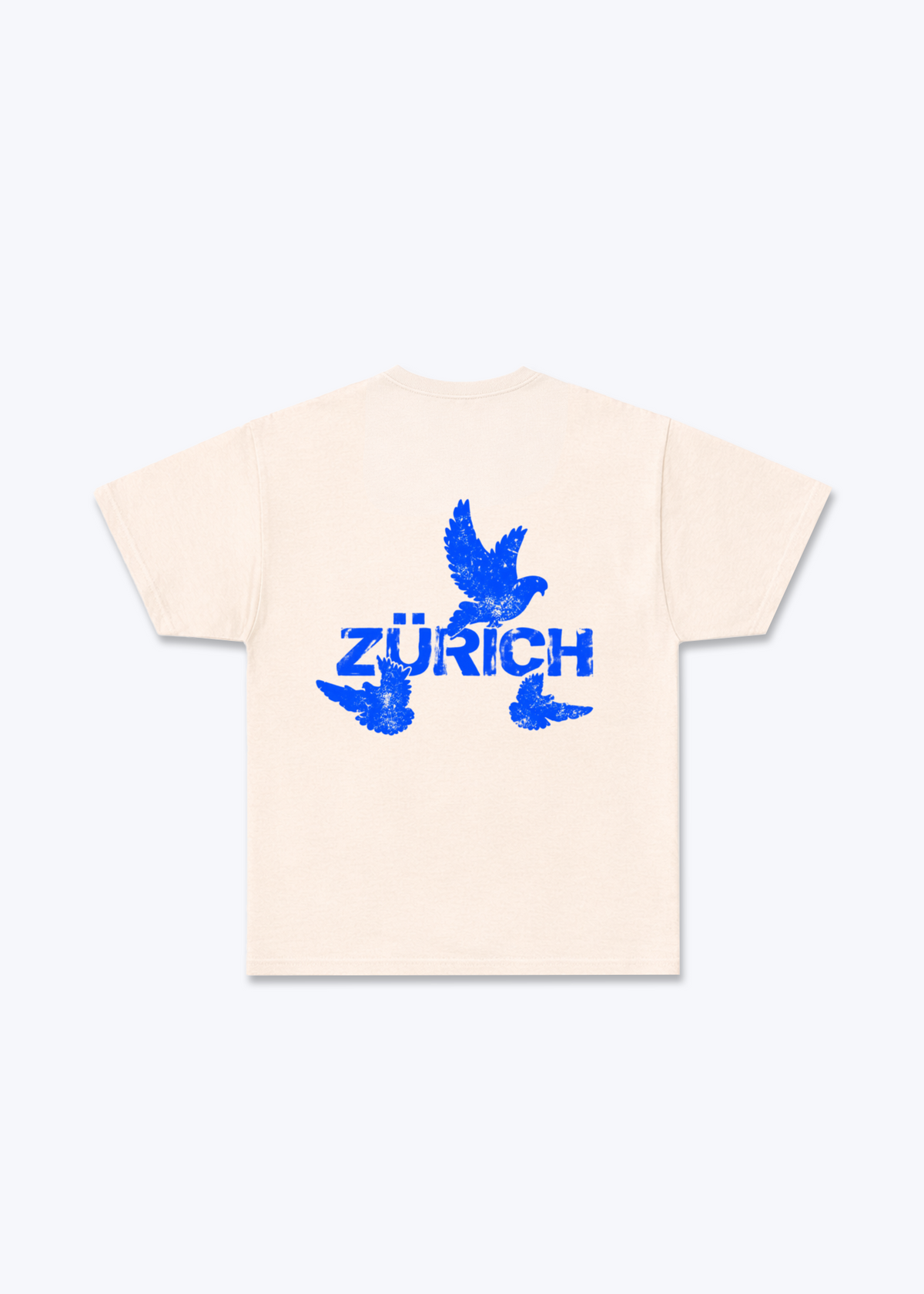 Zürich Birds Basic T-Shirt - Beige Back (Designed)