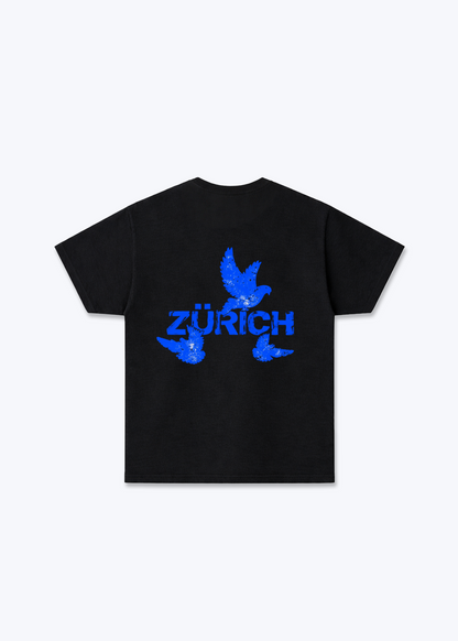 Zürich Birds Basic T-Shirt - Black Back (Designed)