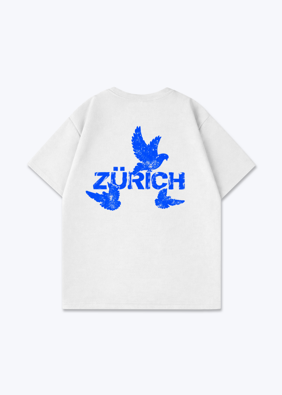 Zürich Birds Oversized T-Shirt - White Back (Designed)