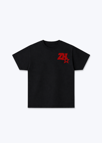 Zürich ZH Art Basic T-Shirt - Black Front (Designed)