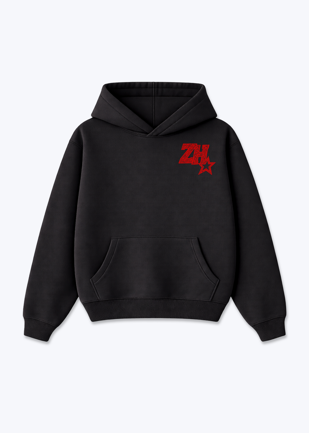 Zürich ZH Art Oversized Hoodie - Black Front (Designed)