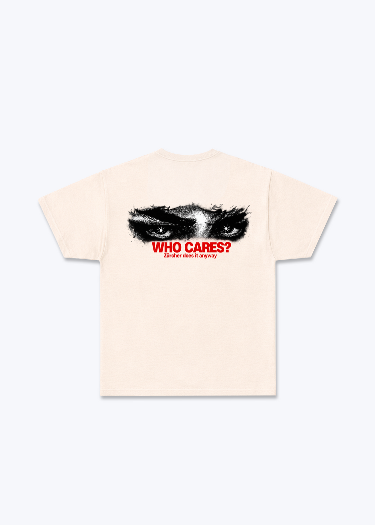 Zürich Who Cares Basic T-Shirt - Beige Back (Designed)