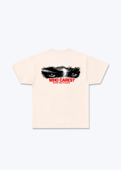 Zürich Who Cares Basic T-Shirt - Beige Back (Designed)