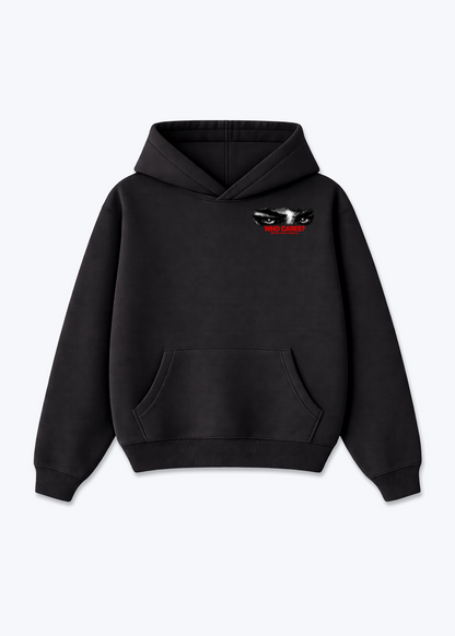 Zürich Who Cares Oversized Hoodie - Black Front (Designed)