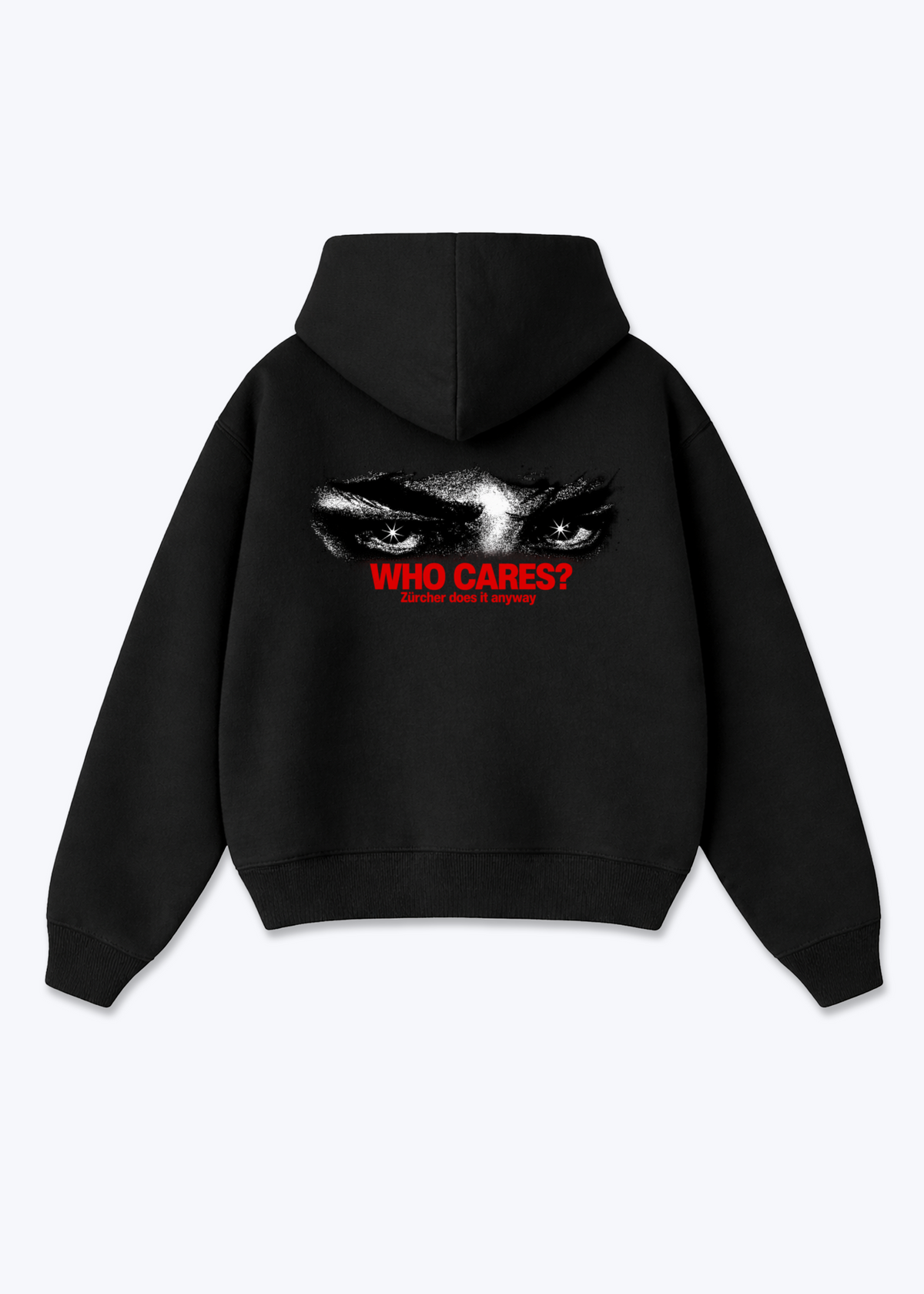 Zürich Who Cares Oversized Hoodie - Black Back (Designed)