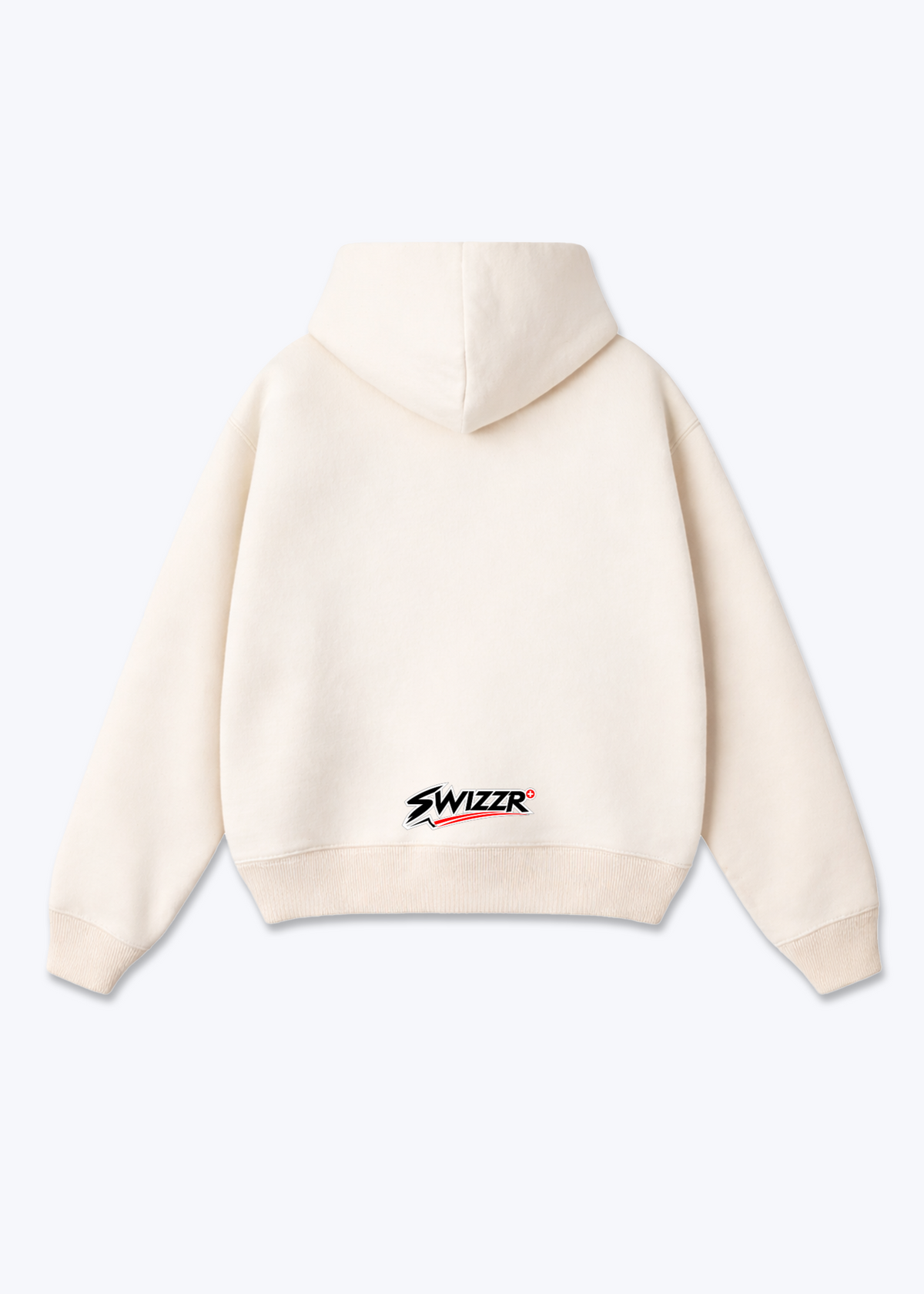 Zürich White Lion Oversized Hoodie - Beige Back (Designed)