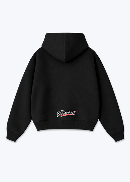 Zürich White Lion Oversized Hoodie - Black Back (Designed)