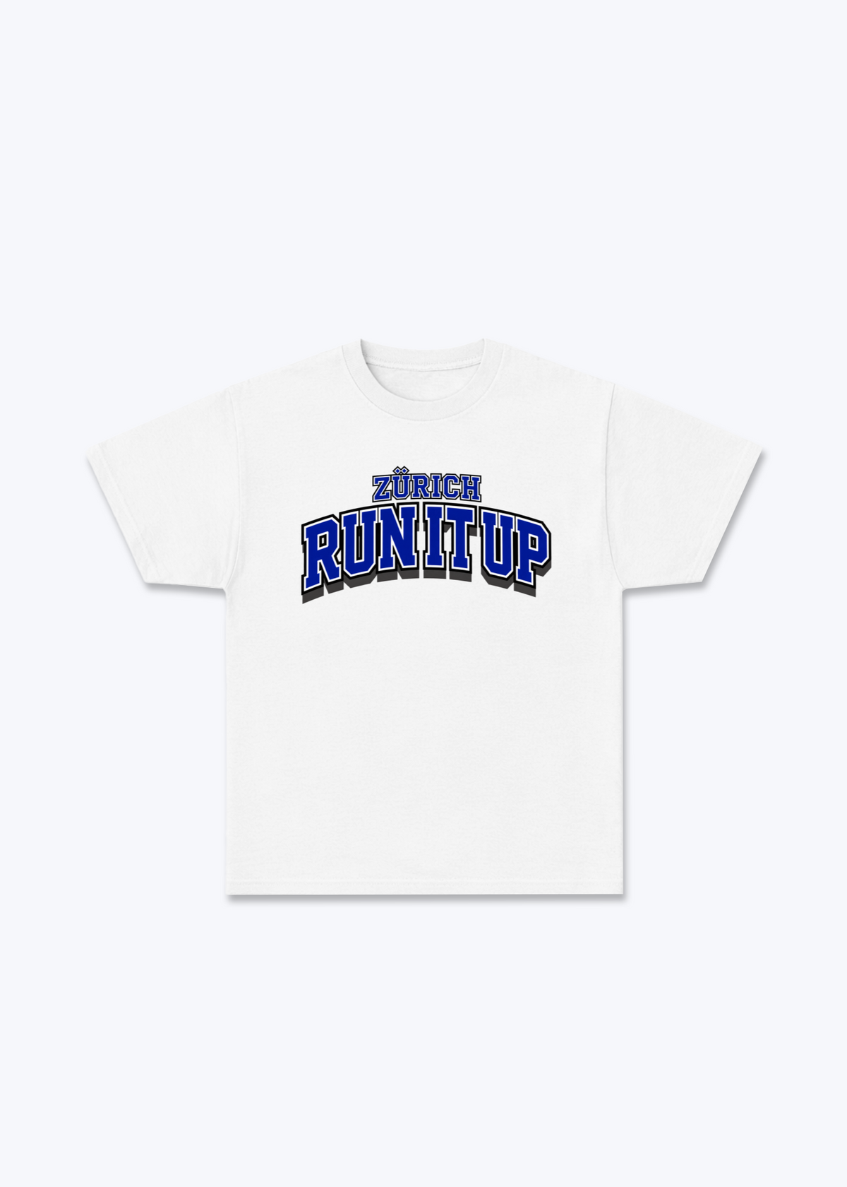 Zürich Run it up Basic T-Shirt - White Front (Designed)