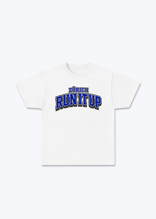 Zürich Run it up Basic T-Shirt - White Front (Designed)