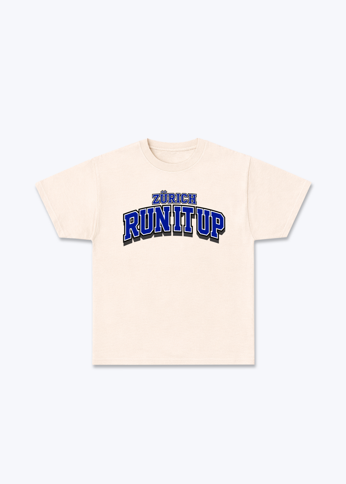 Zürich Run it up Basic T-Shirt - Beige Front (Designed)