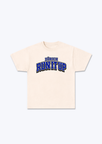 Zürich Run it up Basic T-Shirt - Beige Front (Designed)