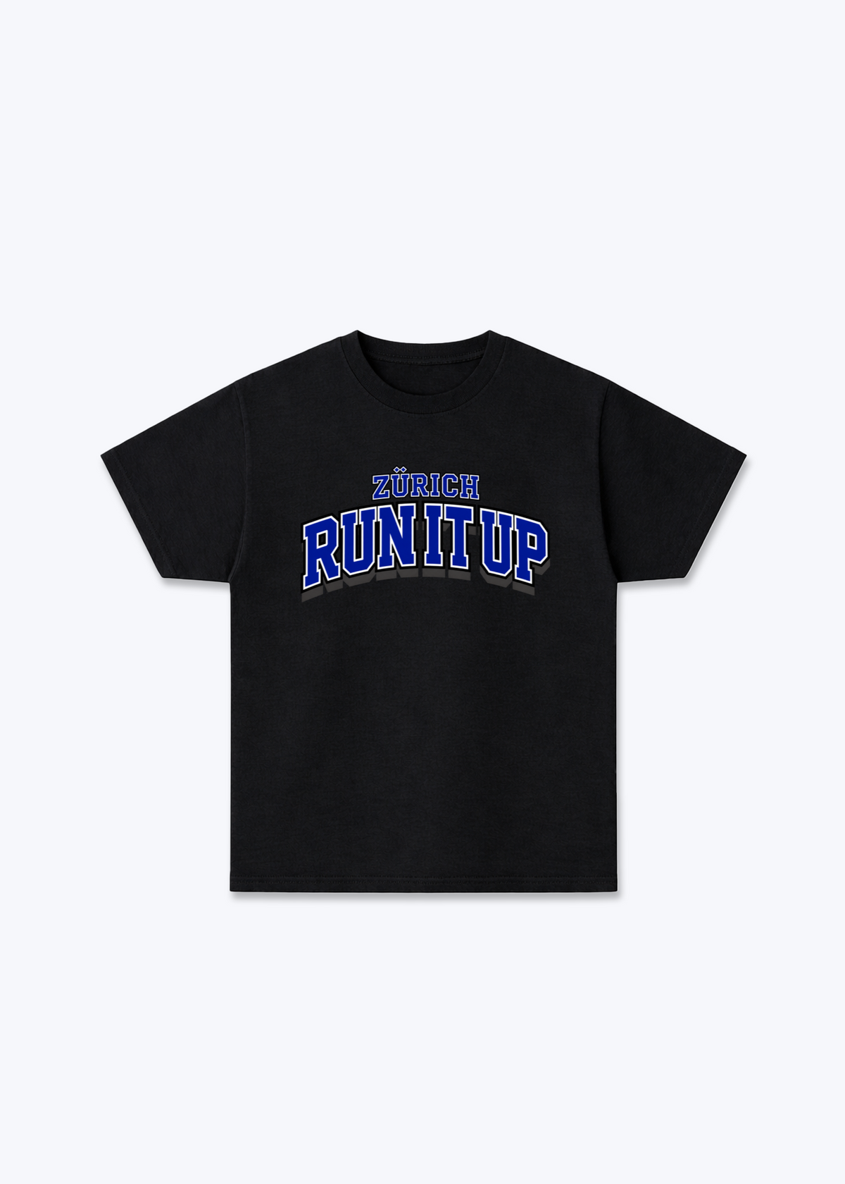 Zürich Run it up Basic T-Shirt - Black Front (Designed)